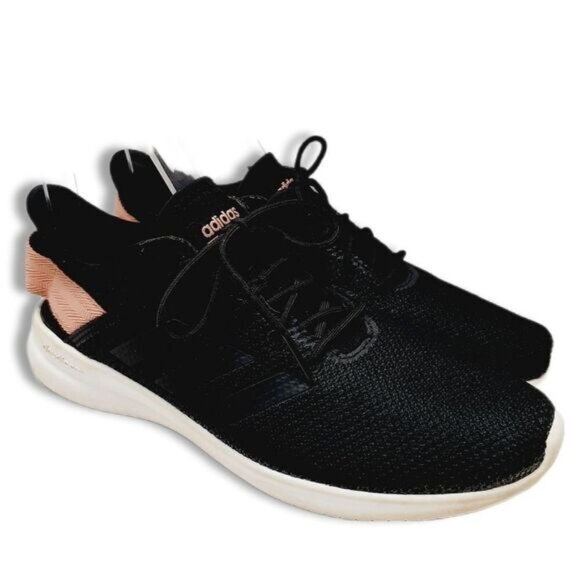 ADIDAS Cloudfoam | QT Flex W Core Athletic Shoes Black & Pink Sz 7.5 - Picture 1 of 16